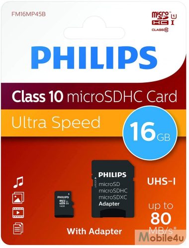 Philips 16Gb microSDHC Class 10 UHS-I U1