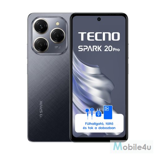 Tecno Spark 20 Pro Moonlit Black 8+256 GB mobiltelefon