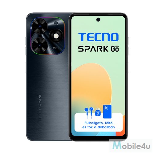 Tecno Spark Go 2024 Gravity Black 3+64 GB mobiltelefon