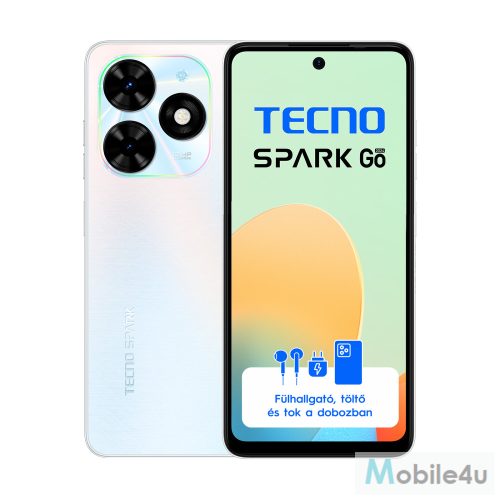 Tecno Spark Go 2024 Mystery White 3+64 GB mobiltelefon