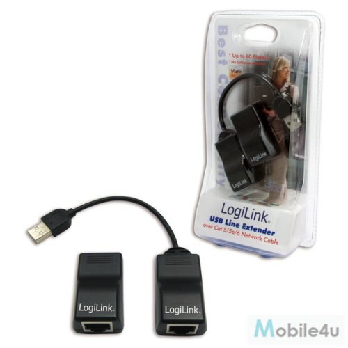 Logilink USB hosszabbító Cat5/5e/6 hálókábel