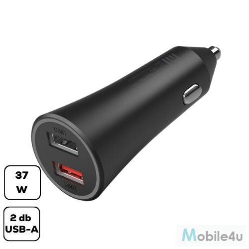 Xiaomi Mi Dual-Port 37W autós töltő, USB