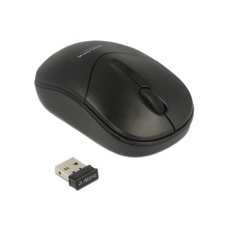   Delock Optikai háromgombos mini egér, 2,4 GHz-es, vezeték nélküli
