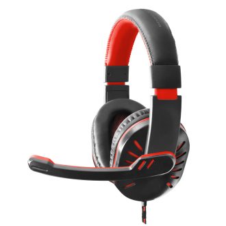   Esperanza Crow Gamer mikrofonos fejhallgató, sztereó, fekete-piros