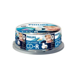 Philips CD-R 80IWx25 hengeres, nyomtatható
