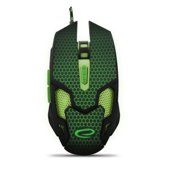   Esperanza Cobra MX207 Gamer vezetékes optikai egér 6D, USB, fekete-zöld