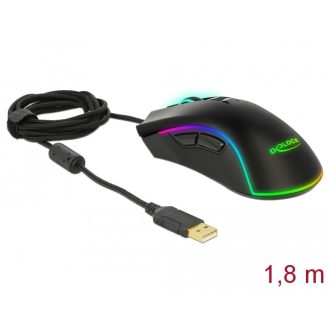   Delock Optikai, hét gombos USB játék egér - jobb kezeseknek