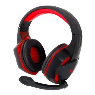  Esperanza Blackbird Gamer mikrofonos fejhallgató, fekete-piros
