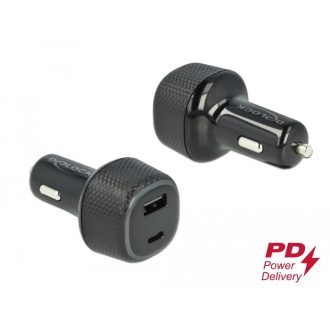   Delock Autós tölto USB Type-C PD 3.0 és A-típusú USB 63 W-tal