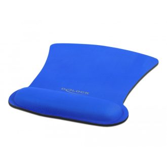   Delock Ergonomikus egér pad csuklótámasszal kék 255 x 207 mm