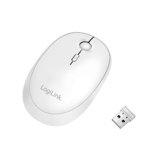   Logilink Vezeték nélküli és Bluetooth kettős egér, 2,4 GHz, 800/1200/1600 dpi, fehér