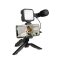 LogiLink Vlogger Kit LED fénnyel, mikrofonnal + állvánnyal, 4,7-7"-os okostelefonokhoz
