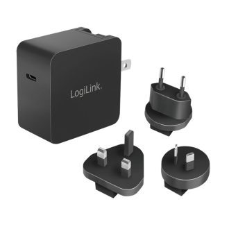   Logilink USB utazási töltő, GaN, 1 port, USB-CF, 65 W, PD-vel