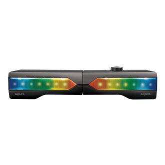   Logilink hangszóró, aktív, Soundbar, világítással, 2.0 CH, BT/3.5mm sztereó