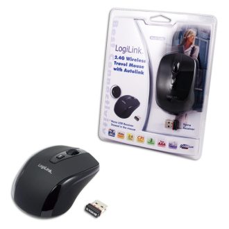   Logilink 2.4G Vezeték nélküli egér Autolink funkcióval, fekete