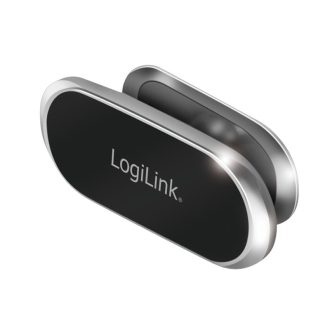  Logilink Mágneses okostelefon tartó, 360 -ban forgatható, 800 g-ig, alumínium, fekete/ezüst