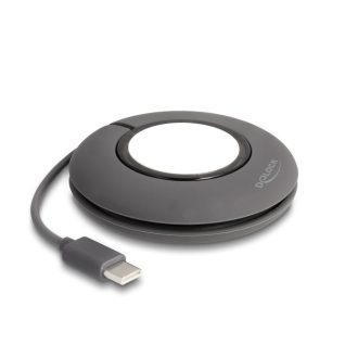   Delock USB Type-C  orsós töltő kábel Apple órákhoz 1 m szürke, mágneses