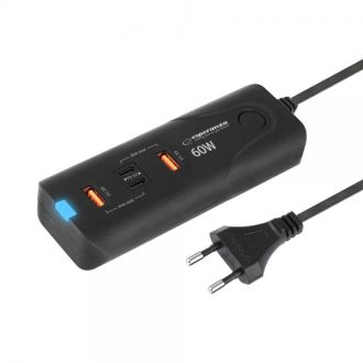   Esperanza gyorstöltő 60w 2x usb-c pd 30w / 2x usb-a qc 3.0 18w