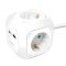 Logilink 4-utas töltőkocka, 4x aljzat, 1x USB-C PD 20W, 1x USB-A QC 18W, fehér