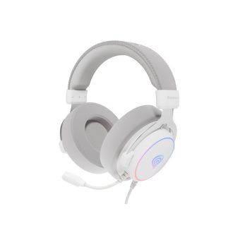   Genesis Neon 764 Gamer Fejhallgató mikrofonnal, RGB megvilágítással USB - fehér