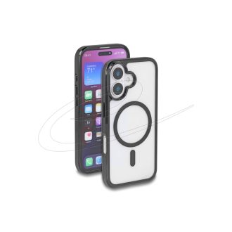   Delock Védőtok iPhone 16-hoz kompatibilis a MagSafe-fel átlátszó-fekete