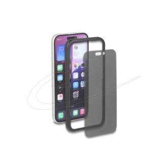   Delock Képernyő üvegvédő iPhone 16 / edzett üveg Spyware 4 Way biztonsági védelem egyszerű telepítési eszközzel