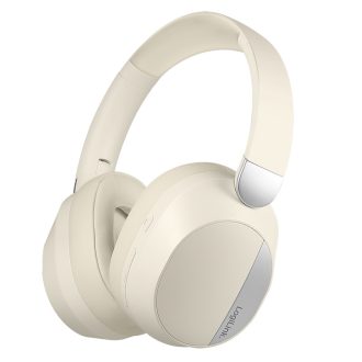   Logilink BT 6.0 Sound Wave headset, ANC, 3,5 mm-es AUX, 15 órás akkumulátor-üzemidő, krém/ezüst