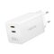 Logilink Kettős USB aljzatú adapter, GaN, 65 W, 2x USB-C (PD 3.0/QC 4.0), fehér
