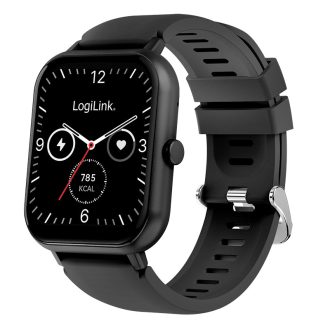   Logilink Okosóra "Edge", 1,83"-os LCD érintőképernyő, BT 5.2, IP68 fekete