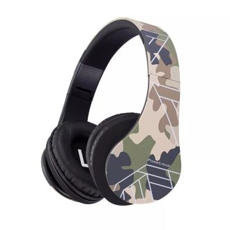   PowerLocus P2 Bluetooth fejhallgató gyerekeknek, beépített hangerőlimit funkció, terepszínű