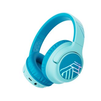   PowerLocus Bobo bluetooth fejhallgató gyerekeknek beépített hangosság limittel, kék
