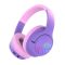 PowerLocus Bobo Bluetooth fejhallgató gyerekeknek beépített hangosság szabályzással, lila/rózsaszín