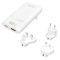 Logilink Kettős USB GaN utazótöltő, 65W, extra vékony, 1x USB-C (PD), 1x USB-A (QC), fehér
