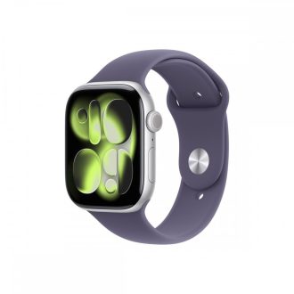 Apple Watch S11 GPS 46mm ezüst alutok, lila sport M/L
