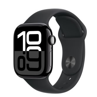   Apple Watch S10 GPS 42mm fekete alumíniumtok, fekete sport M/L
