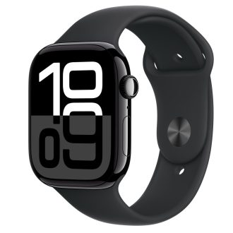   Apple Watch S10 GPS 46mm fekete alumíniumtok, fekete sport M/L