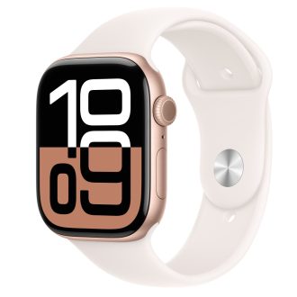   Apple Watch S10 GPS 46mm rosegold alumíniumtok, rose sport M/L