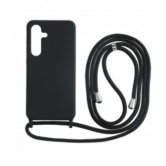 Sam S25 Plus  TPU+PC fekete tok,Fekete zsinórral