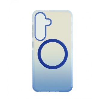 Samsung S25 mágneses tok, Kék-Átlátszó