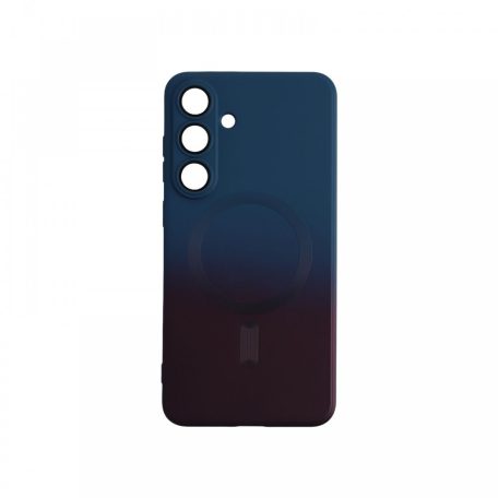 Samsung S25 Plus mágneses design tok, Sötétkék-Pink