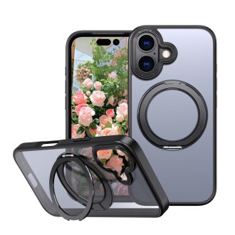 iPhone 17 mágneses 360° forgatható tok, Fekete