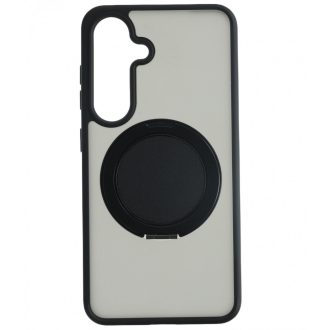S25 Plus mágneses 360° forgatható tok, Fekete