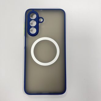 Samsung A17 mágneses műanyag tok, kék-zöld