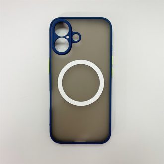 iPhone 16 mágneses műanyag tok, kék-zöld