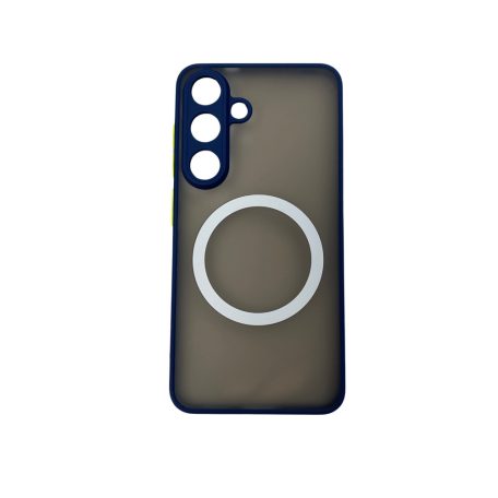 Samsung S25 Plus mágneses műanyag tok, kék,zöld