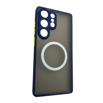 Samsung S25 Ultra mágneses műanyag tok, kék,zöld