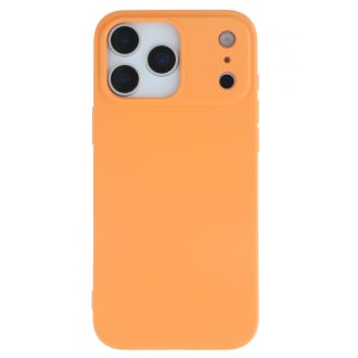 Premium szilikon tok, iPhone 17 Pro Max, Narancs