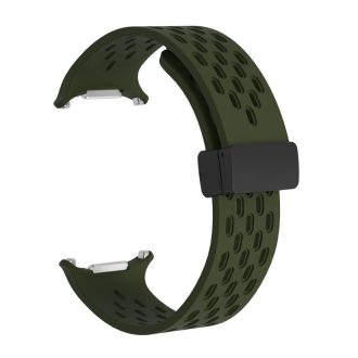   Galaxy Watch Ultra lyukacsos mágneses szil. óraszíj,24mm,Sötét