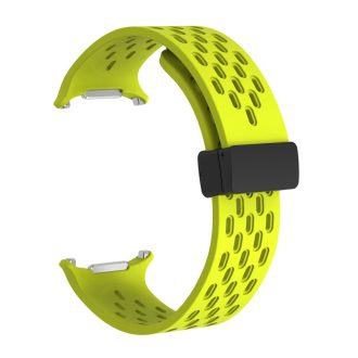   Galaxy Watch Ultra lyukacsos mágneses szil. óraszíj,24mm,Neonz