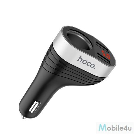 HOCO autós töltő Z29 2x USB 3,1A LCD + szivargyújtó fekete